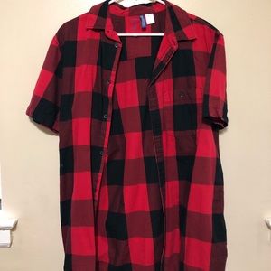 H&M (Divided) Short Sleeve Flannel Shirt